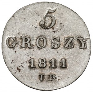 Księstwo Warszawskie, 5 groszy 1811 IB