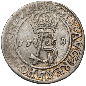 Zygmunt II August, Trojak Wilno 1563 - prążkowany