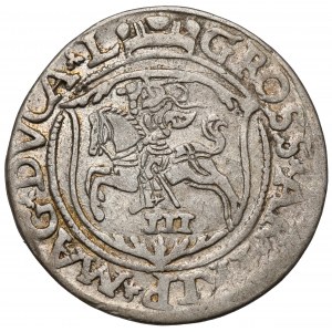 Zygmunt II August, Trojak Wilno 1563 - prążkowany