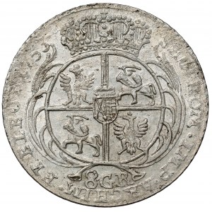 August III Sas, Dwuzłotówka Lipsk 1753 - 8 GR - masywne