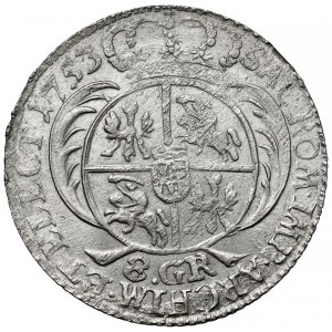 August III Sas, Dwuzłotówka Lipsk 1753 - 8 GR