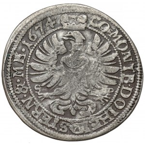 Śląsk, Sylwiusz Fryderyk, 6 krajcarów 1674 SP, Oleśnica
