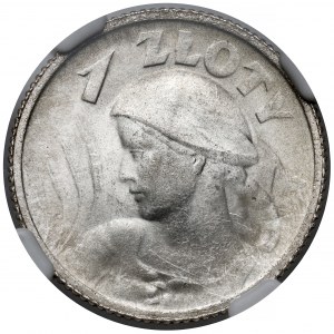 Kobieta i kłosy 1 złoty 1924 - PIĘKNA