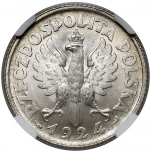 Kobieta i kłosy 1 złoty 1924 - PIĘKNA