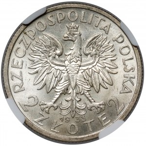 Głowa Kobiety 2 złote 1933