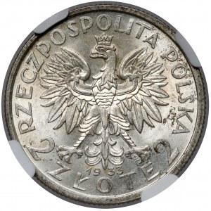 Głowa Kobiety 2 złote 1933