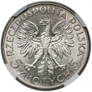 Głowa Kobiety 5 złotych 1933