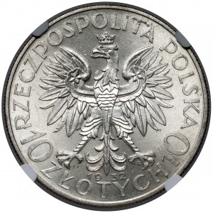 Głowa Kobiety 10 złotych 1932 zn, Warszawa