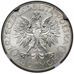 Głowa Kobiety 10 złotych 1932 zn, Warszawa