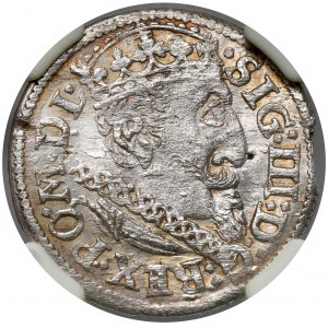 Zygmunt III Waza, Trojak Ryga 1619 - DUŻA głowa - rzadki