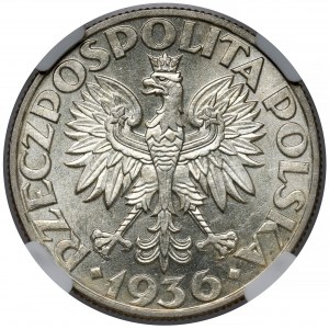 Żaglowiec 5 złotych 1936