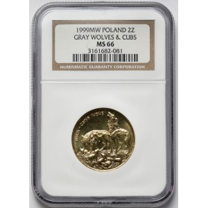 2 złote 1999 Wilk