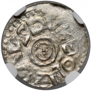 Bolesław III Krzywousty, Denar Wrocław (przed 1107) - głowy