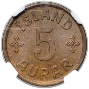 Islandia, Christian X, 5 aurar 1926 HGN GJ