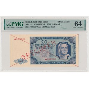 20 złotych 1948 - SPECIMEN - A