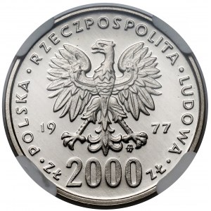 Próba NIKIEL 2.000 złotych 1977 Chopin