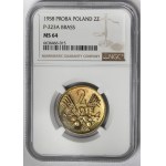 Próba MOSIĄDZ 2 złote 1958 Jagody