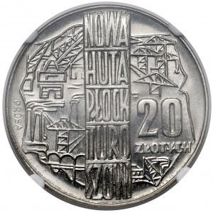 Próba NIKIEL 20 złotych 1964 Nowa Huta, Płock, Turoszów