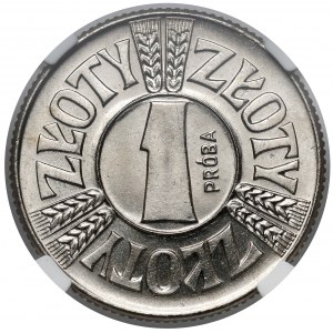 Próba NIKIEL 1 złoty 1958 - nominał