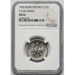 Próba NIKIEL 1 złoty 1958 - nominał