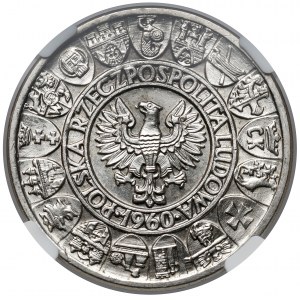 Próba NIKIEL 100 złotych 1960 Mieszko... postacie - z deseniem