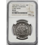 Próba NIKIEL 100 złotych 1960 Mieszko... postacie - z deseniem
