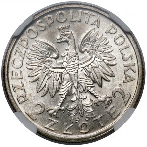 Głowa Kobiety 2 złote 1934 - PIĘKNE