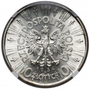 Piłsudski 10 złotych 1934 - urzędowy