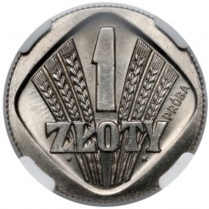 Próba NIKIEL 1 złoty 1958 - kłosy