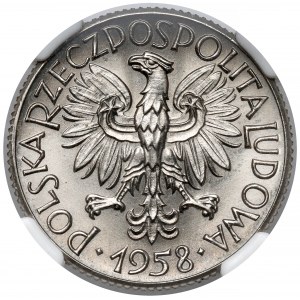 Próba NIKIEL 1 złoty 1958 - kłosy