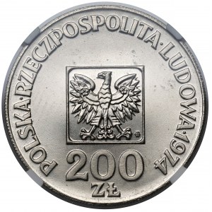 Próba NIKIEL 200 złotych 1974 XXX lat PRL
