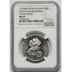 Próba NIKIEL 100 złotych 1975 Modrzejewska - mała głowa