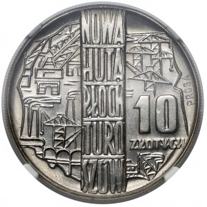 Próba NIKIEL 10 złotych 1964 Nowa Huta Płock Turoszów