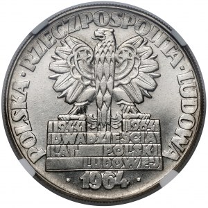Próba NIKIEL 10 złotych 1964 Nowa Huta Płock Turoszów