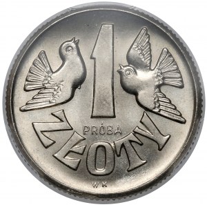 Próba NIKIEL 1 złoty 1958 - gołębie