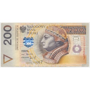 200 zł 1994 - DA - pierwsza seria drukowana w PWPW