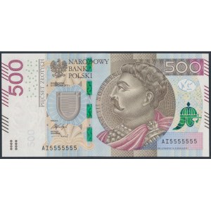 500 zł 2017 AI - 5555555 - numer jednorodny - SOLID