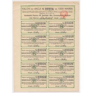 Garbarnia Parowa W. SAWICKI i Ska, Em.3, 1.000 mk 1924