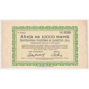 Garbarnia Parowa W. SAWICKI i Ska, Em.3, 10.000 mk 1924