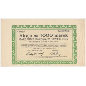 Garbarnia Parowa W. SAWICKI i Ska, Em.3, 1.000 mk 1924