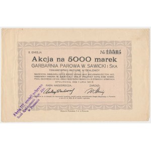 Garbarnia Parowa W. SAWICKI i Ska, Em.2, 5.000 mk 1921