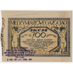 Międzymiastowe Gazociągi, 700 mk 1921