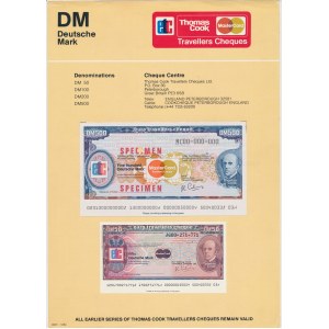 Euro Travellers Cheques, SPECIMEN 500 Deutsche Mark i 50 DM, Thomas Cook