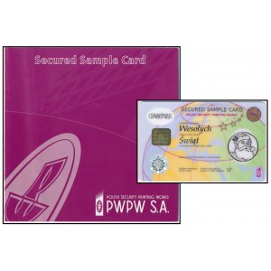 PWPW karta komercyjna Wesołych Świąt z folderem
