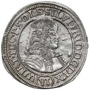 Śląsk, Sylwiusz Fryderyk, 6 krajcarów 1674 SP, Oleśnica