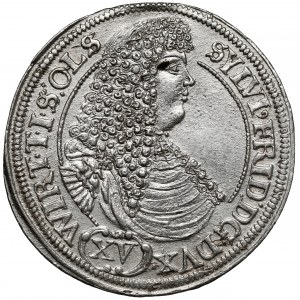 Śląsk, Sylwiusz Fryderyk, 15 krajcarów 1675 SP, Oleśnica
