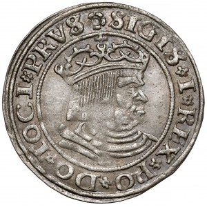 Zygmunt I Stary, Grosz Toruń 1530 - w lewo - RZADKI rewers