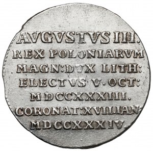 August III Sas, Żeton koronacyjny 1734