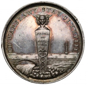 Medal, Otwarcie drogi z Warszawy do Brześcia Litewskiego 1823 - obelisk w Warszawie (40mm)