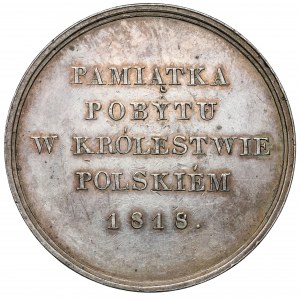 Medal Pamiątka pobytu w Królestwie Polskim Marii Fiodorowny 1818